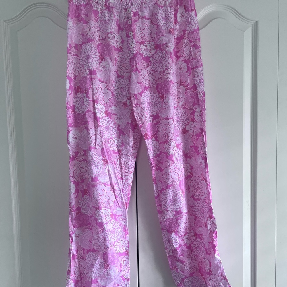 Lilly Pulitzer Pink Floral Lounge Pants
